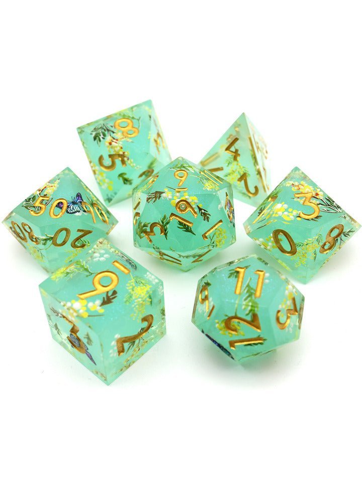 Summer Court | Art Core Dice| 7 Piece Set - Tabletop Dominion - We Print Miniatures