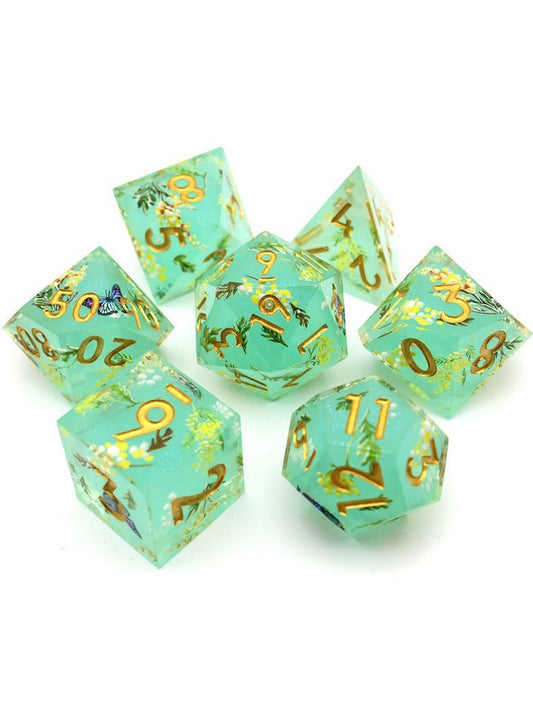 Summer Court | Art Core Dice| 7 Piece Set - Tabletop Dominion - We Print Miniatures