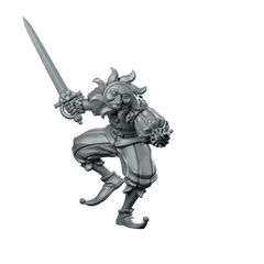 Trench Soldier Sunbearer Fantasy Miniature Radiant Jester Swordsman - Vae Victis - We Print Miniatures