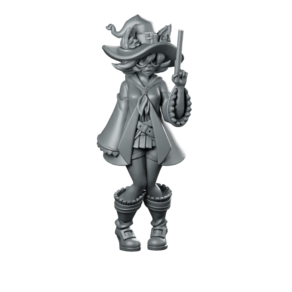 Sorceress Sunny Mage Miniature Witch Wizard Character Miniature 360 Spin 01
