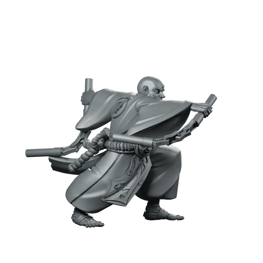 Swiftpalm Arin Miniature Fantasy Monk Rogue Scout Miniature 360 Spin 01