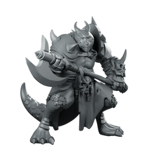 Swolbolds B Miniature Minotaur Warrior Miniature 360 Spin 01