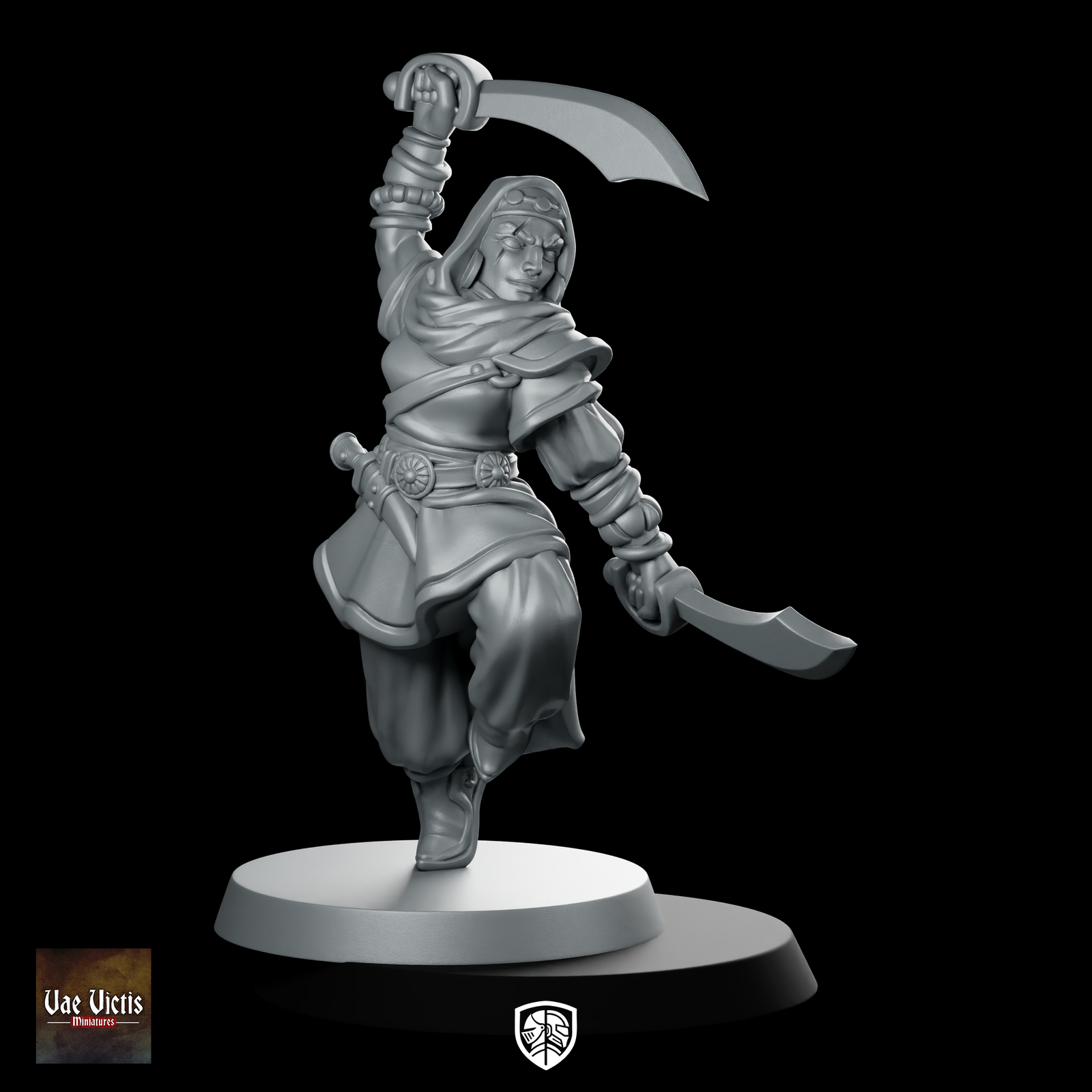 Sword Dancer Miniature Dual Scimitar Female Duelist