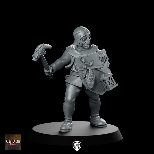 Sword For Hire 04 Miniature Hammer Shield Lantern