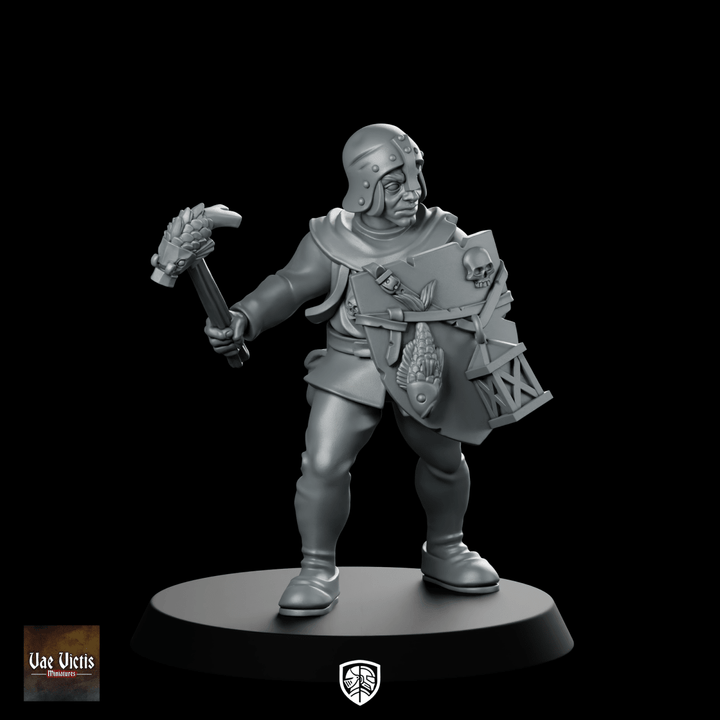 Sword For Hire 04 Miniature Hammer Shield Lantern