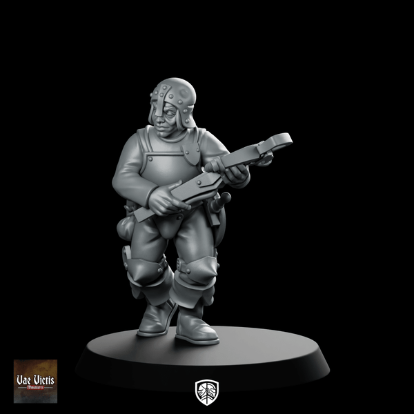Sword For Hire 06 Miniature Mercenary Crossbowman NPC - Vae Victis - We Print Miniatures
