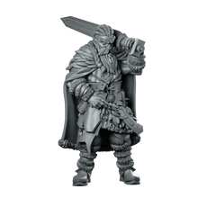Sword Man Viking Miniature Grizzled Warrior Oversized - CastNPlay - We Print Miniatures