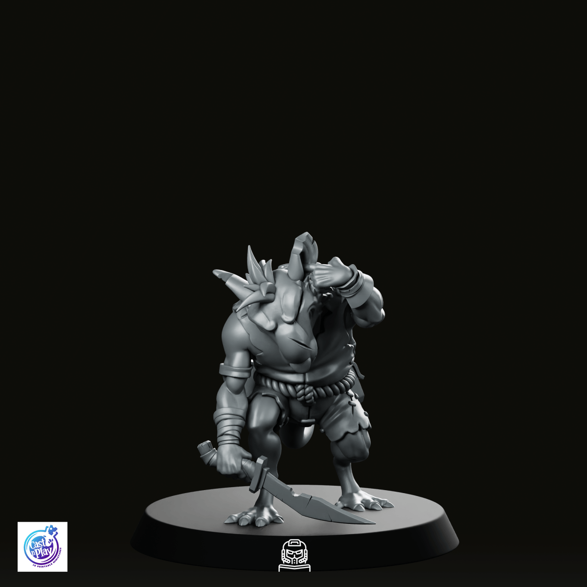 Sword Slash Ratfolk Miniature - CastNPlay - We Print Miniatures