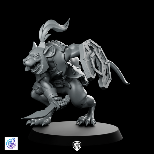Sword Slash Ratfolk Miniature Rogue Dagger Sewer Sneak