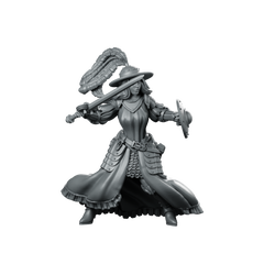 Swordgirl 3 Miniature Duelist Swordswoman Buckler Miniature 360 Spin 01