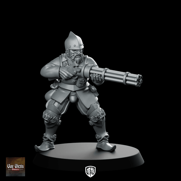 Swords For Hire 04 Miniature Armored Gunner Mercenary - Vae Victis - We Print Miniatures