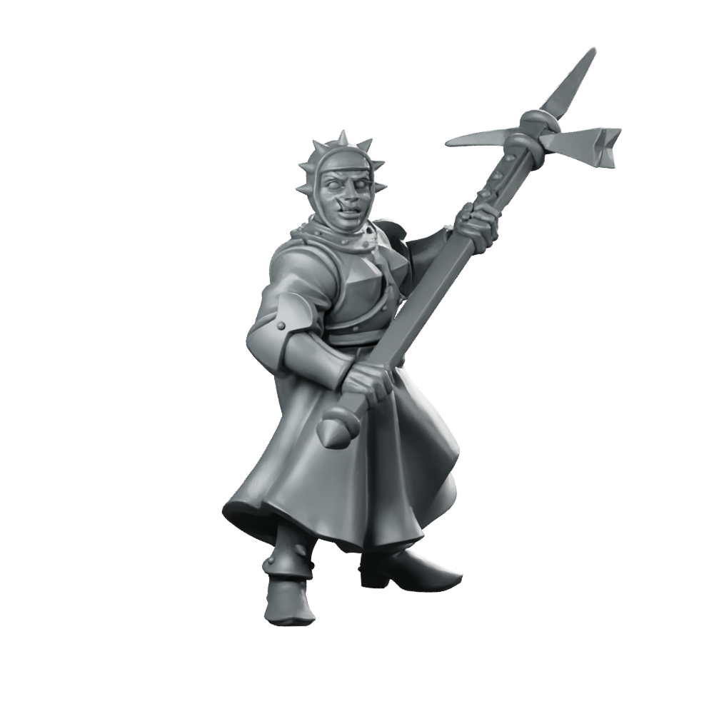 Swords For Hire Zealous Nun 05 Miniature Spiked-Helm Miniature 360 Spin 01