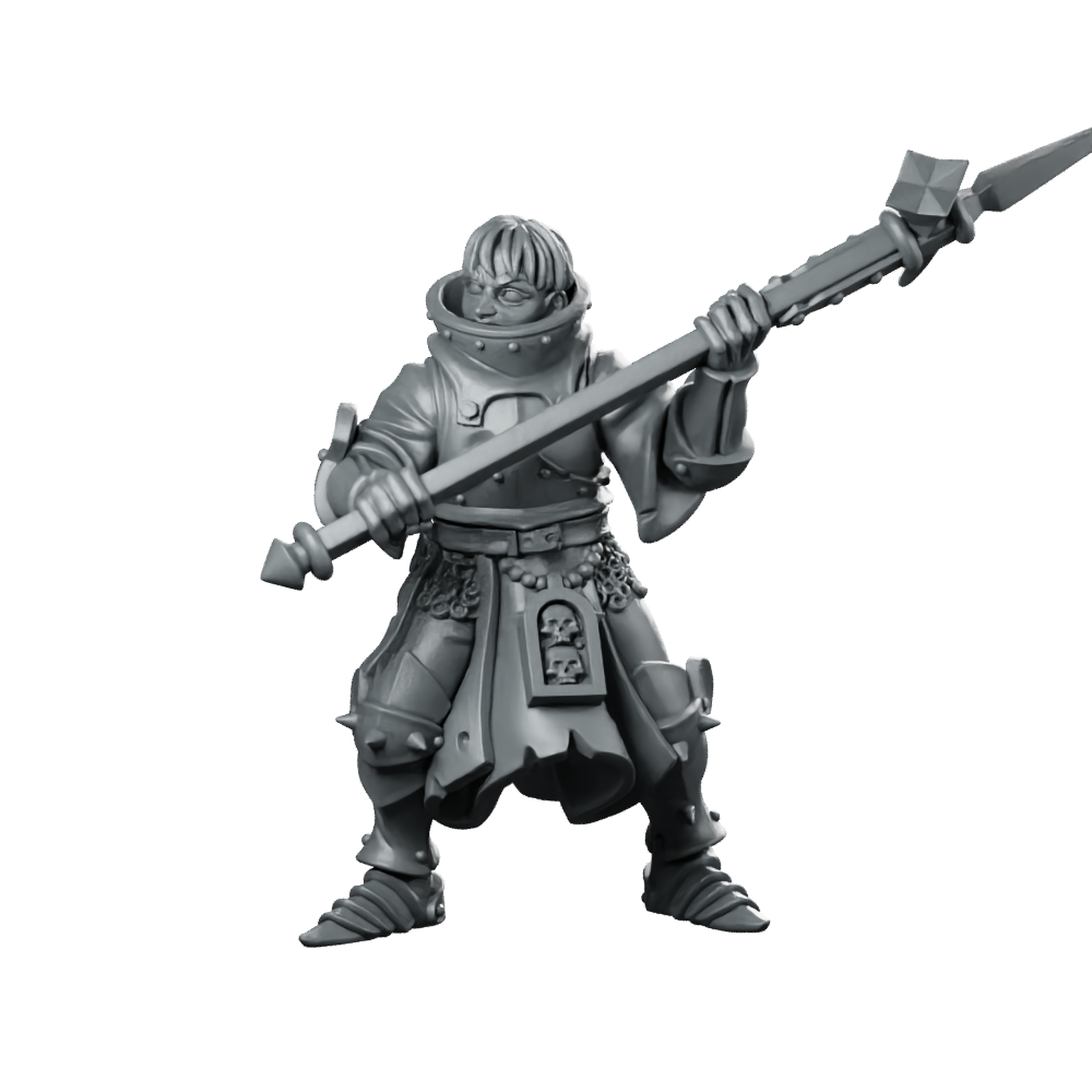 Swords For Hire Zealous Nun 07 Miniature Armored Miniature 360 Spin 01