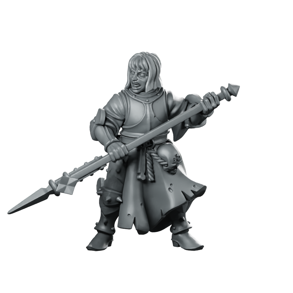 Swords For Hire Zealous Nun 09 Miniature Polearm Miniature 360 Spin 01