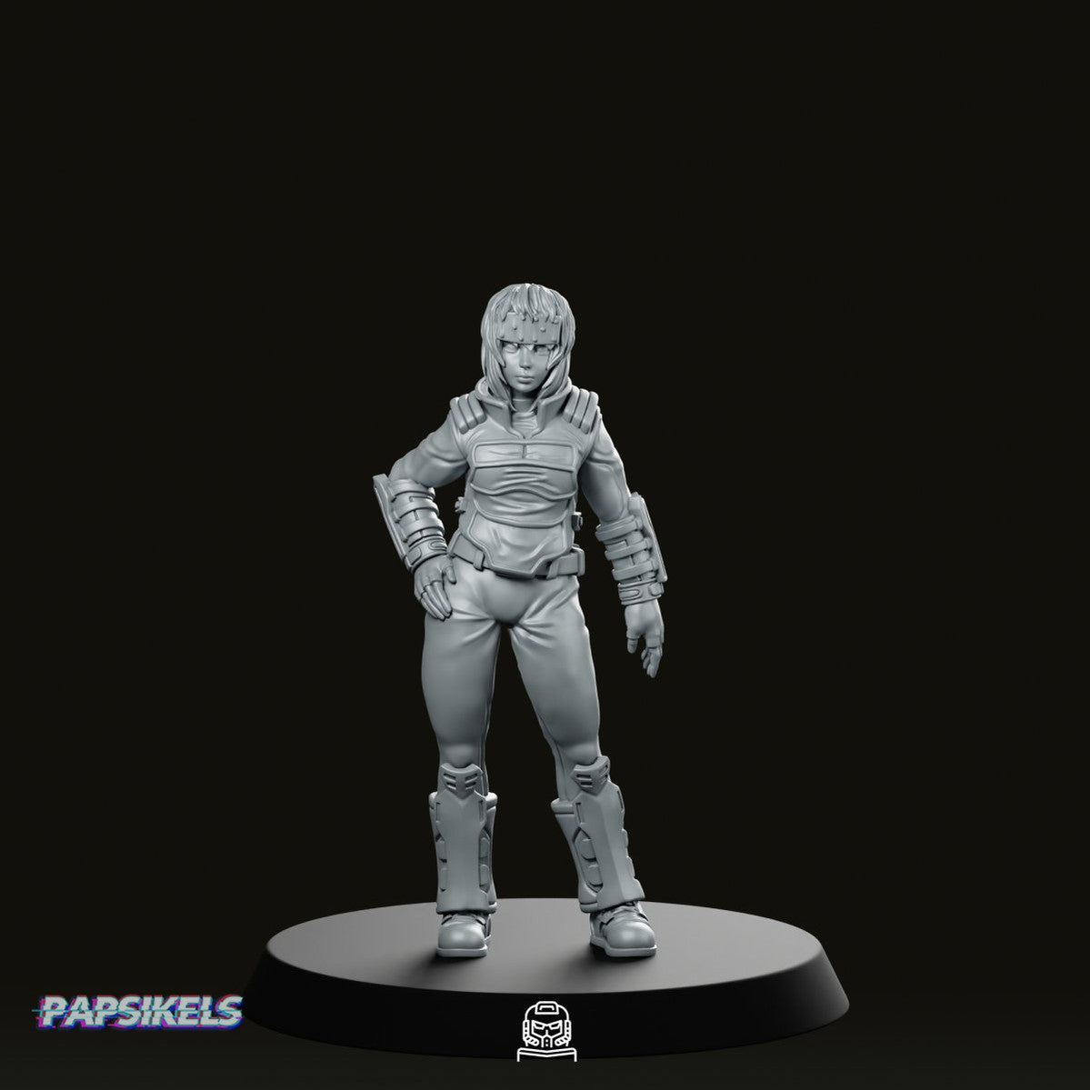 Synthetic Augmented Cybernetic Human Infiltration Miniature - Papsikels Miniatures - We Print Miniatures