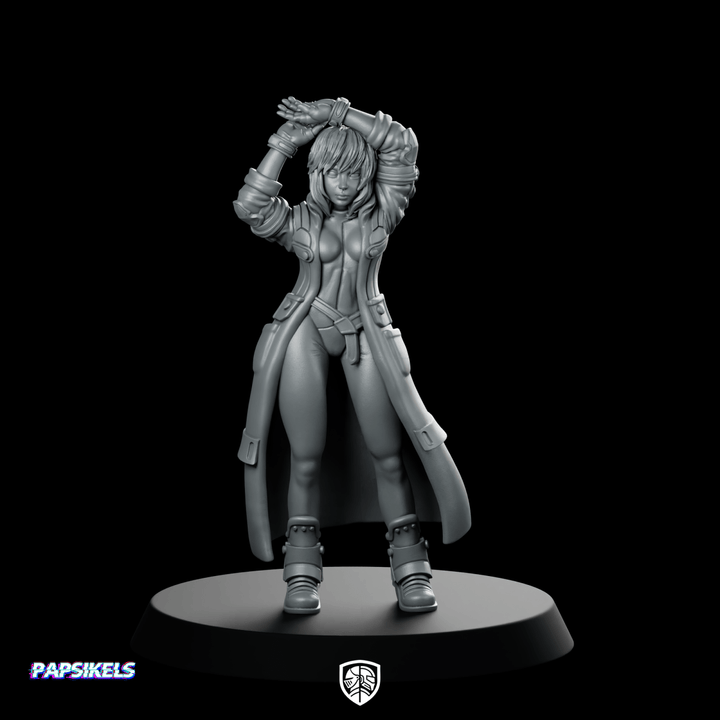 Miniatura Humano Cibernético Sintético Aumentado Kusanagi, Operativa Cyberpunk