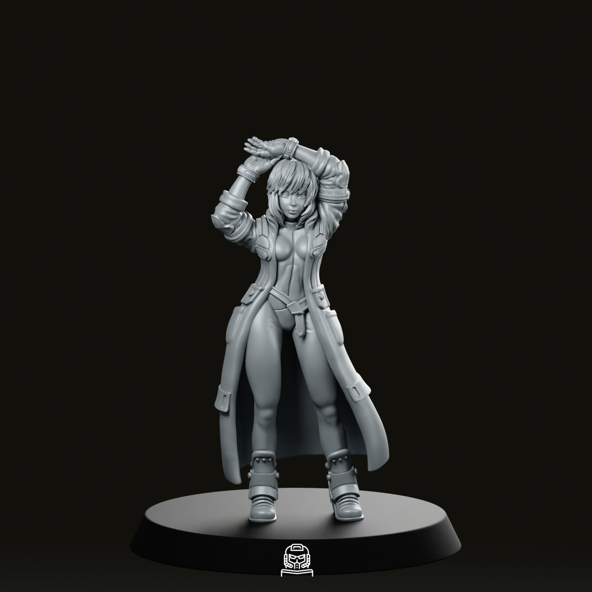 Synthetic Augmented Cybernetic Human Kusanagi Miniature - Papsikels Miniatures - We Print Miniatures