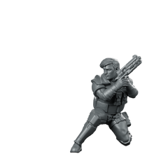 Tagawa V2 Sci Fi Soldier Kneeling Rifleman Miniature 360 Spin 01