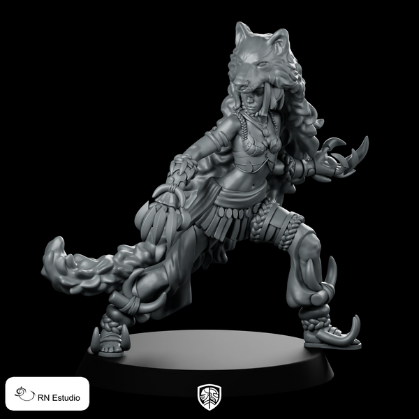 Tala Druid Miniature Wolfskin Feral Shapeshifter Ranger
