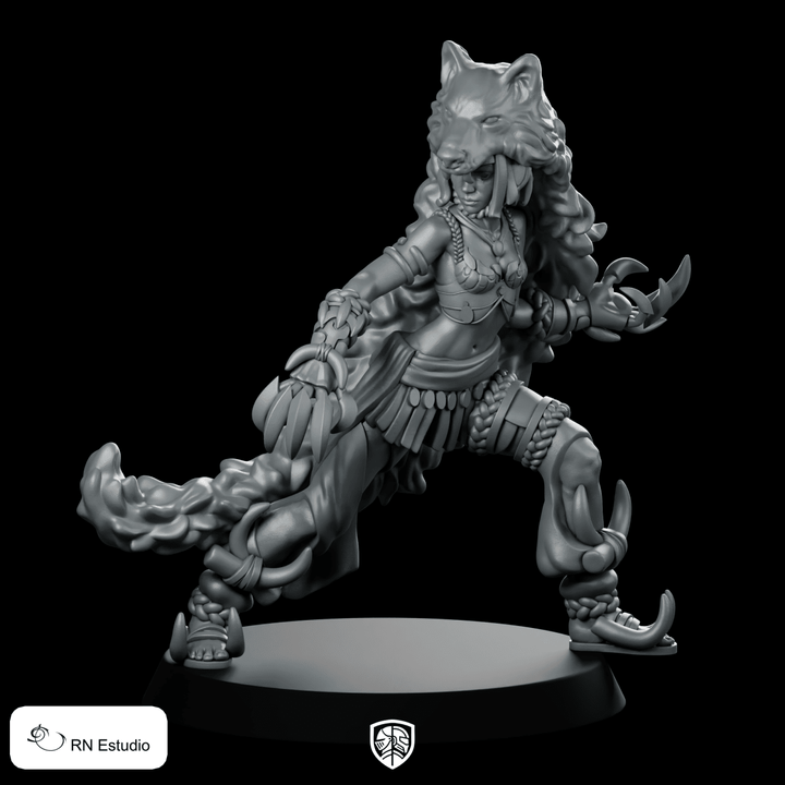 Tala Druid Miniature Wolfskin Feral Shapeshifter Ranger