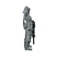 Tammy Tex Rogers 02 Cyberpunk Miniature Heavy Gunner Miniature 360 Spin 01