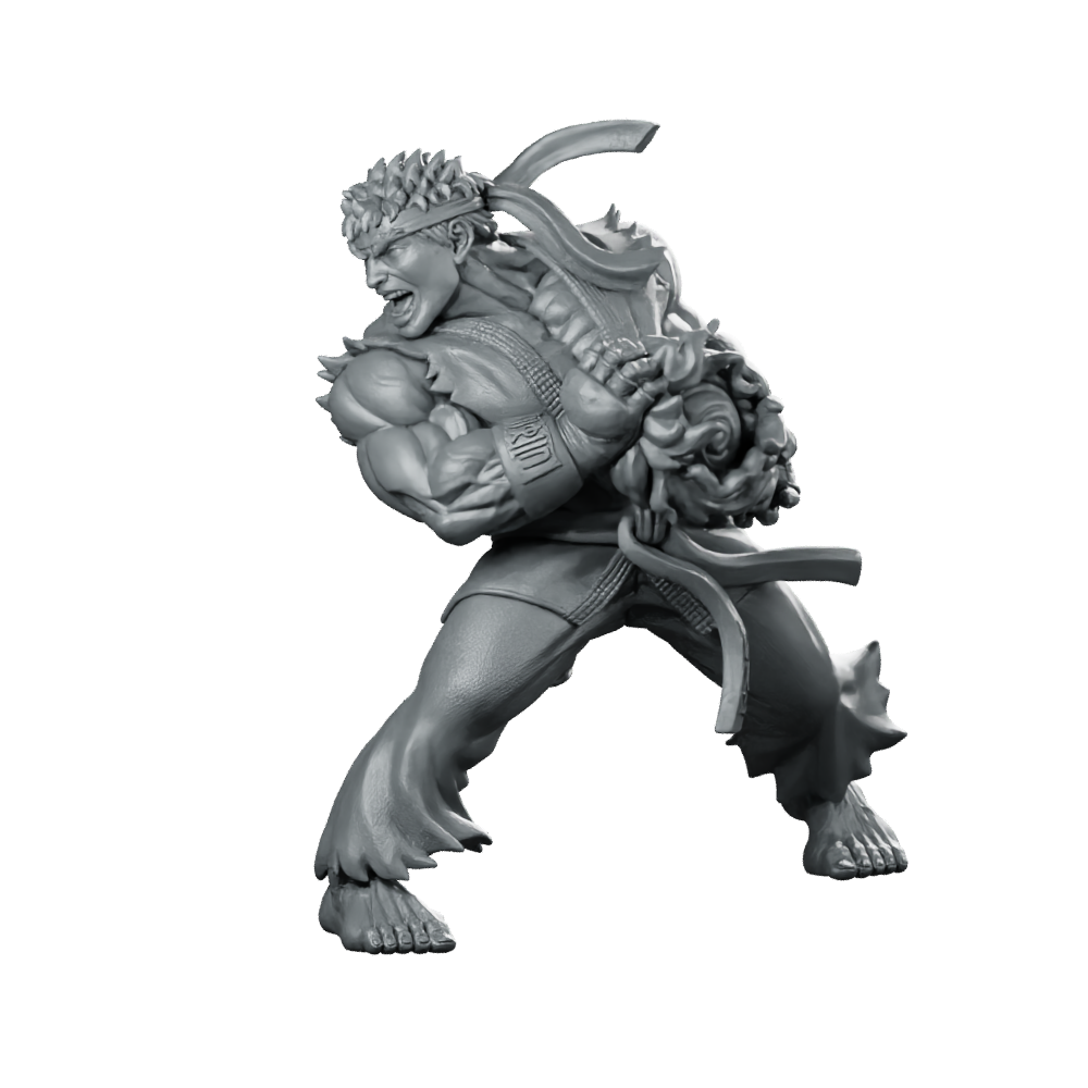Street Fighter Tatsu Miniature Martial Artist Hero Miniature 360 Spin 01