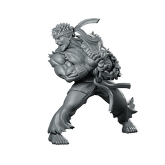Street Fighter Tatsu Miniature Martial Artist Hero Miniature 360 Spin 01