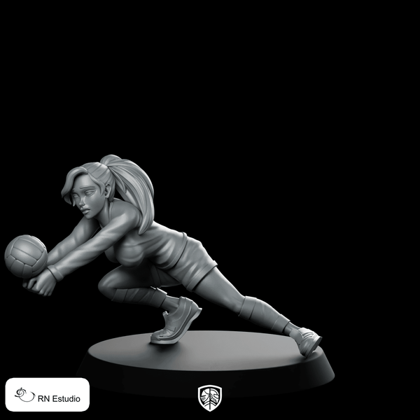 Taylor Volleyball Miniature Dynamic Fantasy Athlete Tabletop RPG - RN Estudio - We Print Miniatures