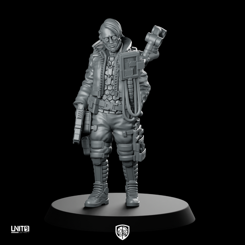 Techno Jack 01 Cyberpunk Miniature Support Technician Gear