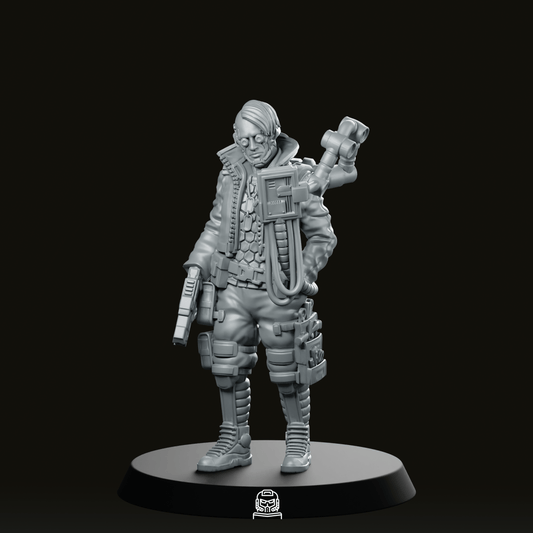 Techno Jack 01 Cyberpunk Miniature - Unit9 - We Print Miniatures