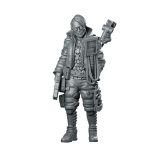 Techno Jack 01 Cyberpunk Miniature Support Technician Gear Miniature 360 Spin 01