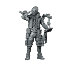 Techno Jack 02 Cyberpunk Miniature Inventor Engineer Miniature 360 Spin 01