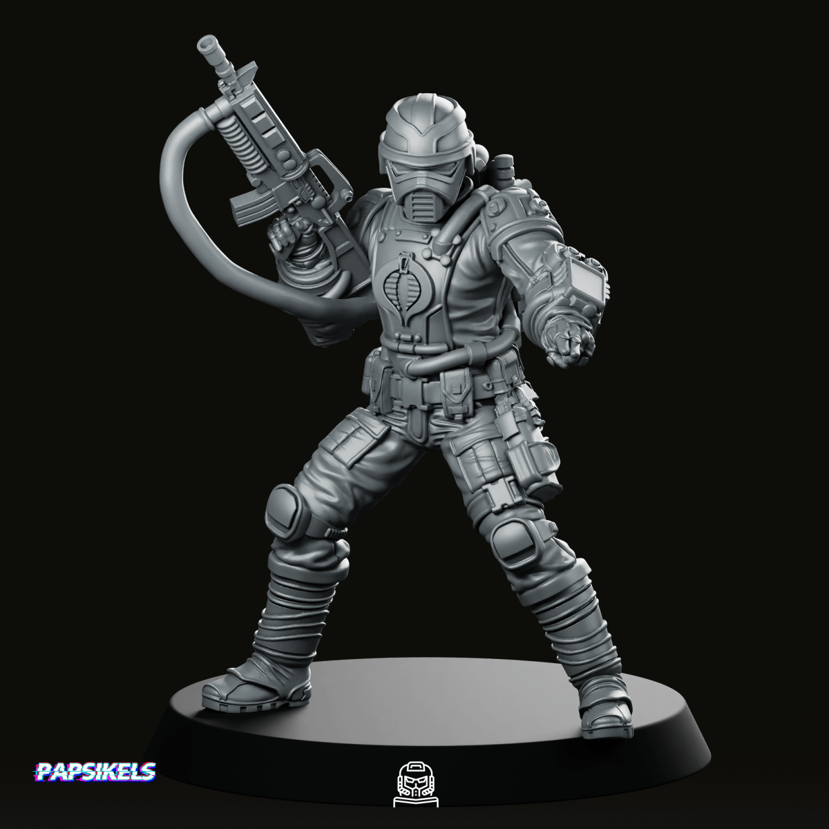 Techno Viper 1 Miniature - Papsikels Miniatures - We Print Miniatures