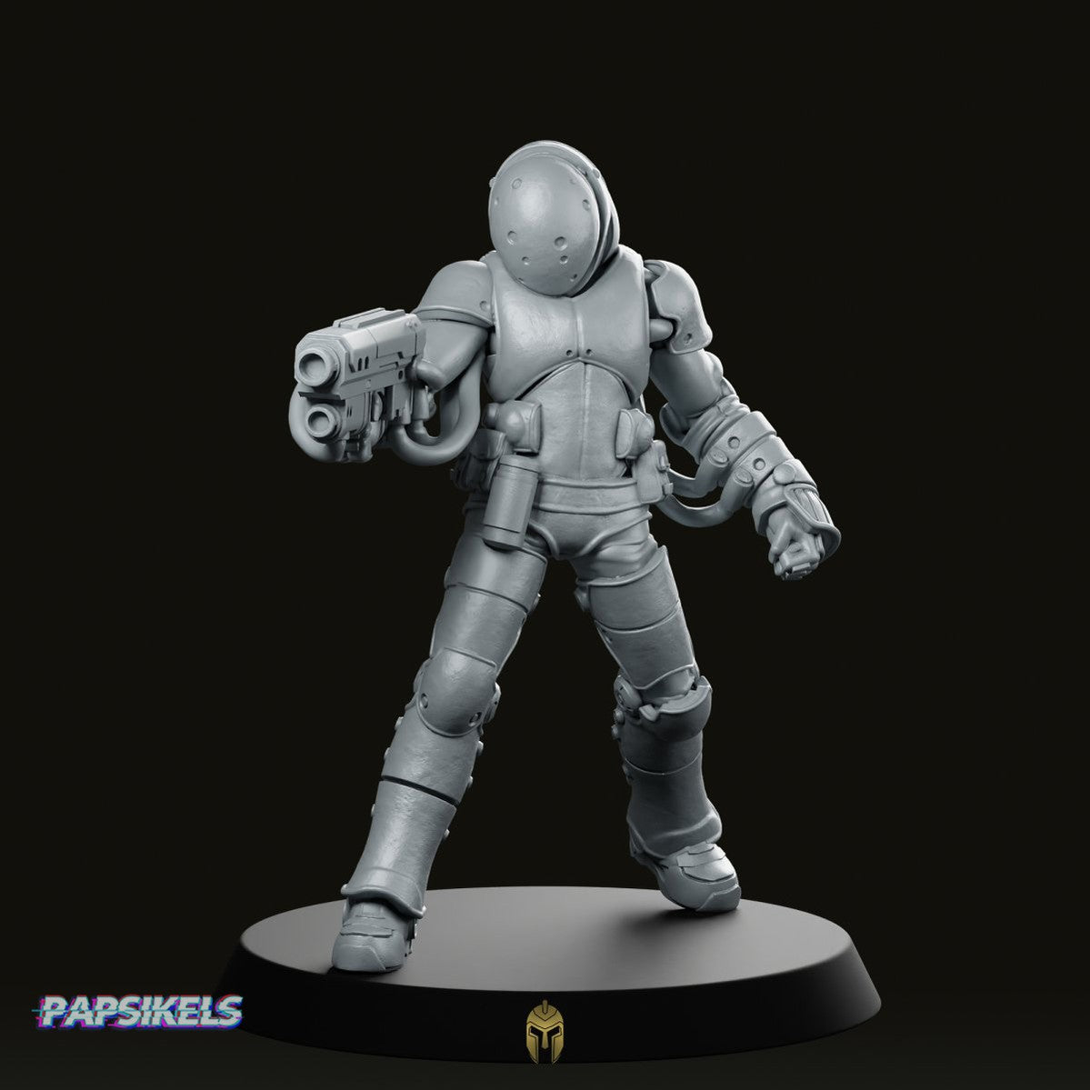 Technomad Scavenger B Miniature -Papsikels Miniatures - We Print Miniatures