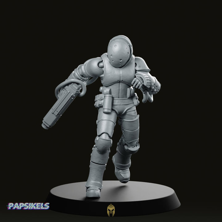 Miniatura Technomad Scavenger C, cyberpunk de ciencia ficción corriendo