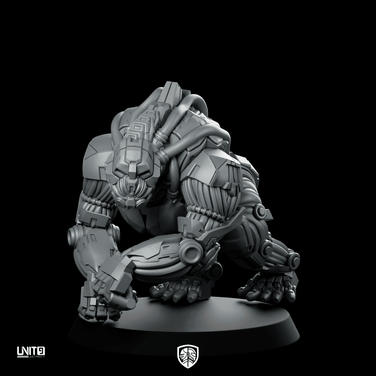 TekKnuck Pose 1 Cyberpunk Miniature Cyborg Ape Brawler | We Print ...