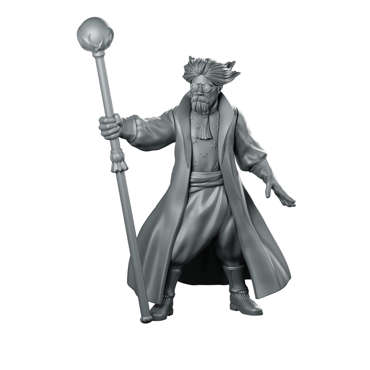 Tellah Miniature Sage Wizard Staff Elder Miniature 360 Spin 01