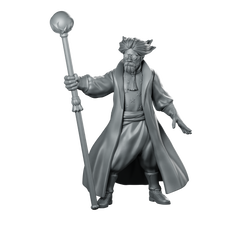 Tellah Miniature Sage Wizard Staff Elder Miniature 360 Spin 01