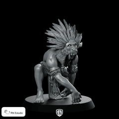 Thabiso Dlamini Indian Miniature Warrior Tracker Headdress - RN Estudio - We Print Miniatures