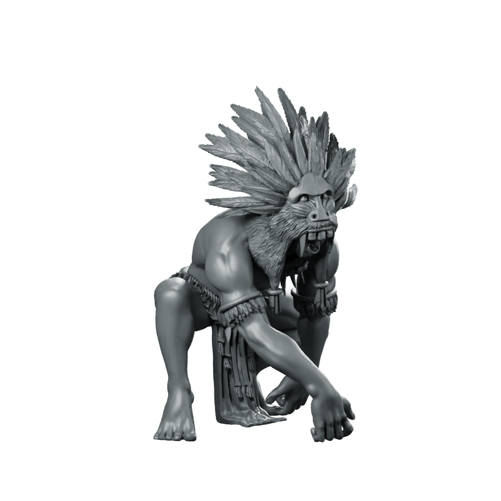 Thabiso Dlamini Indian Miniature Warrior Tracker Headdress - RN Estudio - We Print Miniatures