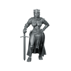 Thalia Miniature Female Knight Sword Fighter Hero - Haito - We Print Miniatures