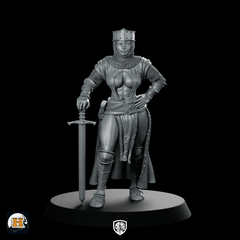 Thalia Miniature Female Knight Sword Fighter Hero - Haito - We Print Miniatures