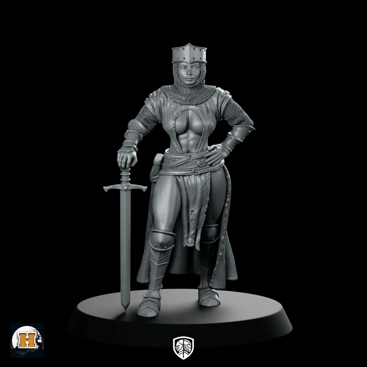 Thalia Miniature Female Knight Sword Fighter Hero