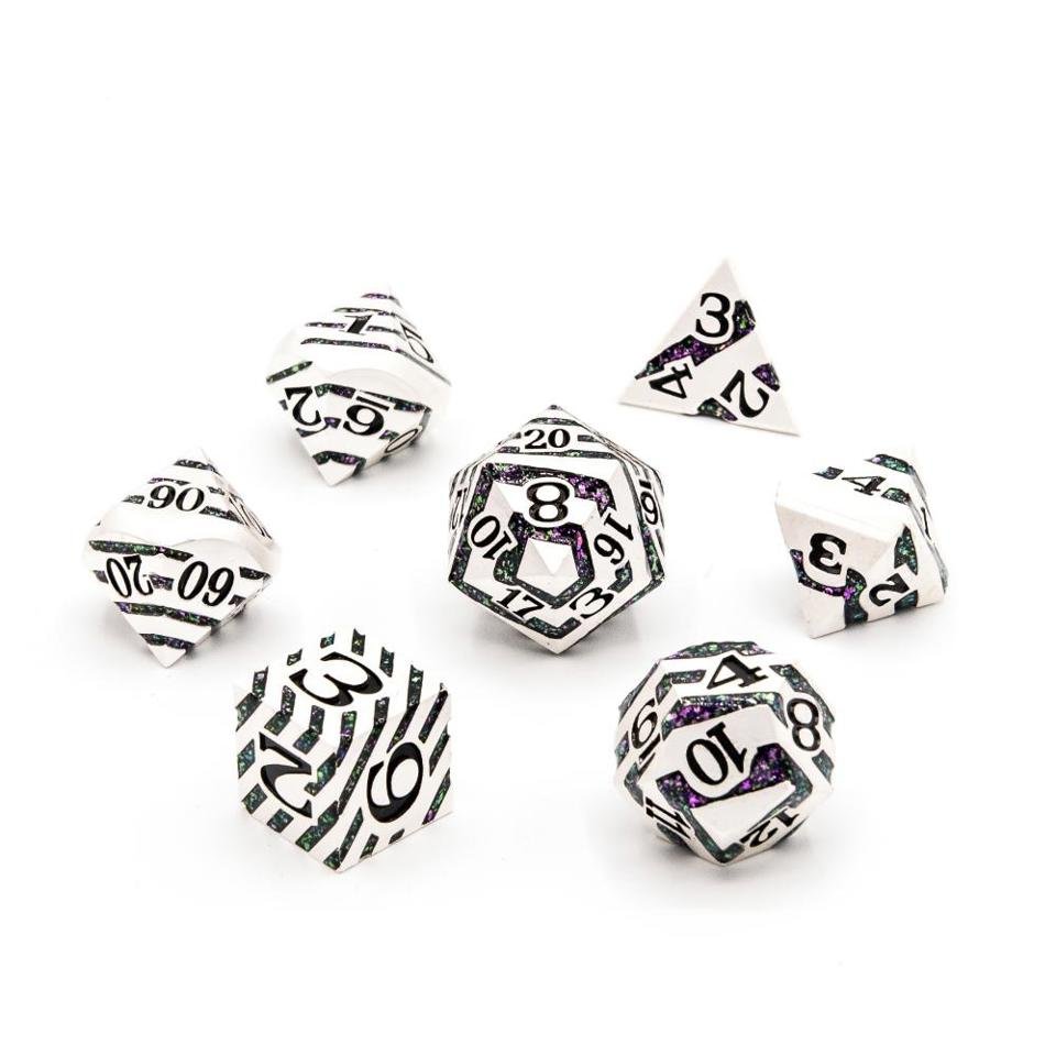 The Alchemist | Matt Silver | Metal Dice Set - Tabletop Dominion - We Print Miniatures
