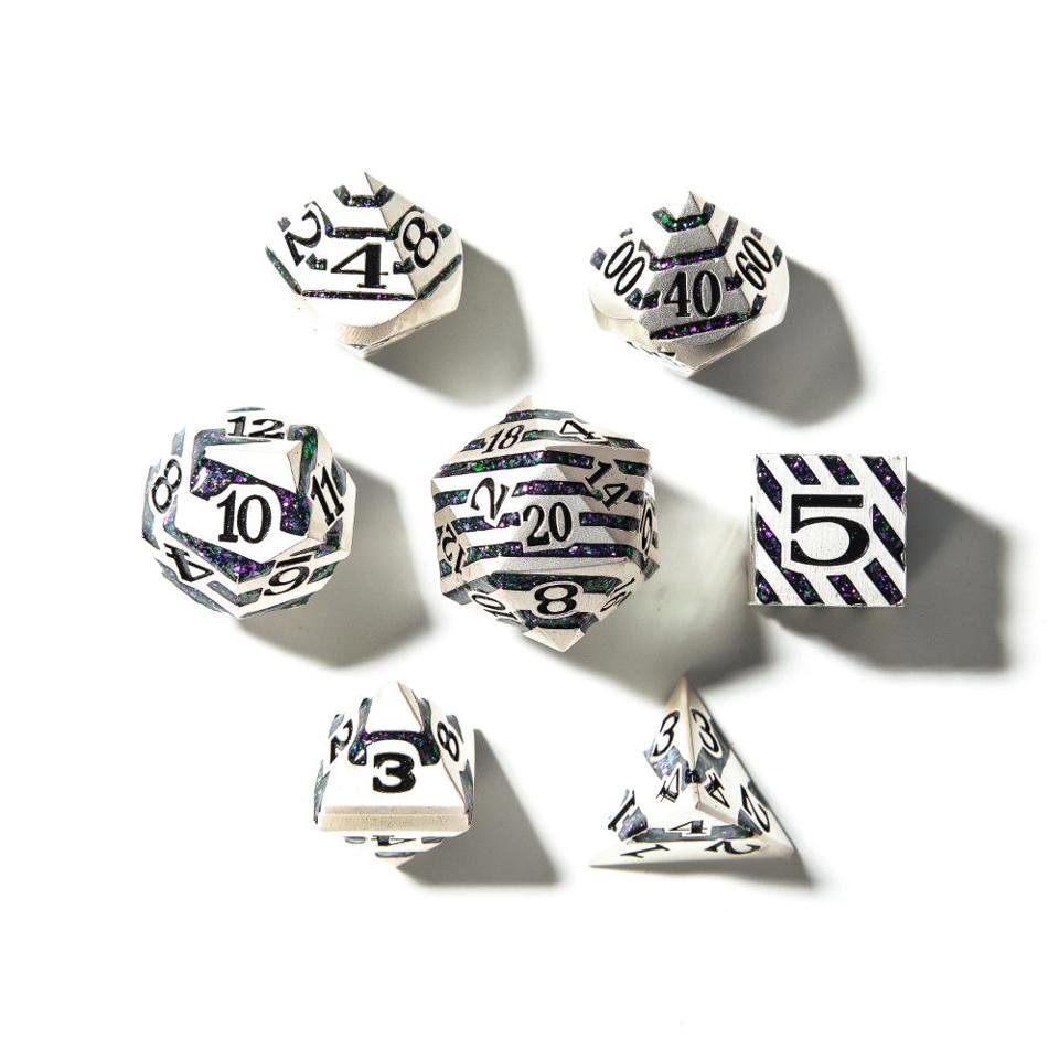 The Alchemist | Matt Silver | Metal Dice Set - Tabletop Dominion - We Print Miniatures