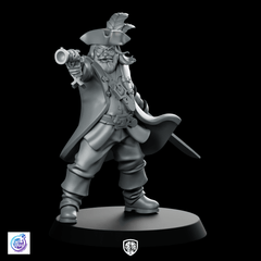 The Captain Miniature Pirate Captain - CastNPlay - We Print Miniatures
