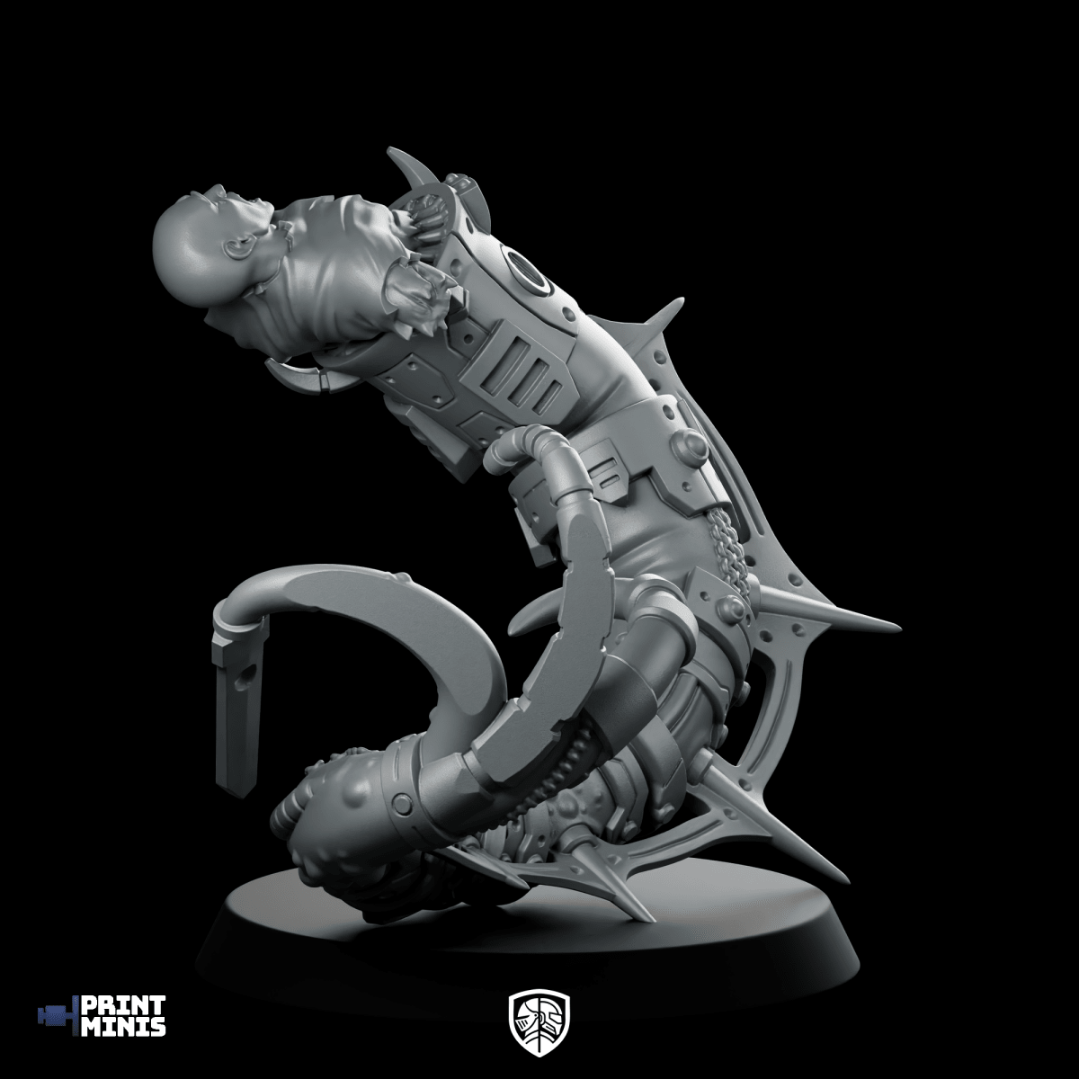The Devourer Man Miniature Cyberpunk Horror Monster - PrintMinis - We Print Miniatures