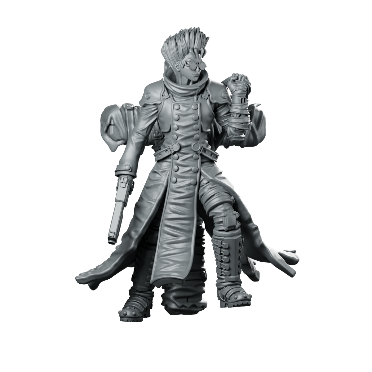 The Feared Outlaw Miniature Gunslinger Wanderer Miniature 360 Spin 01