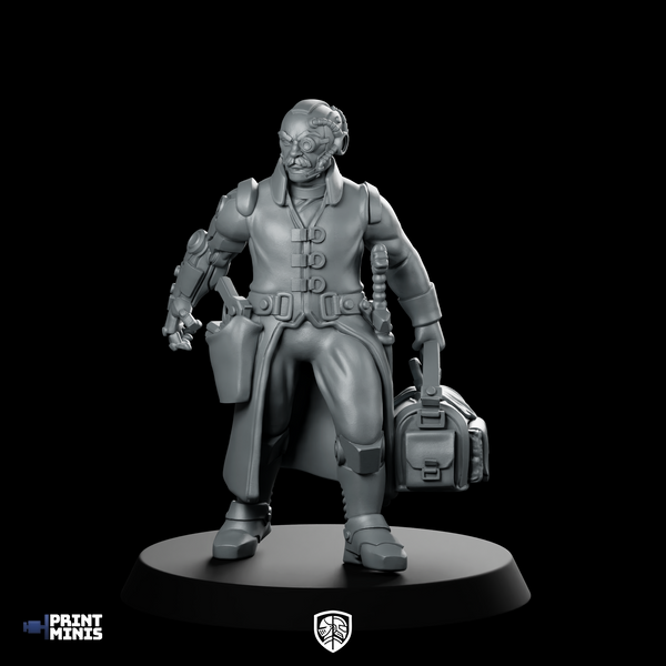 The Handler Miniature Cyberpunk Support Specialist Sci-Fi