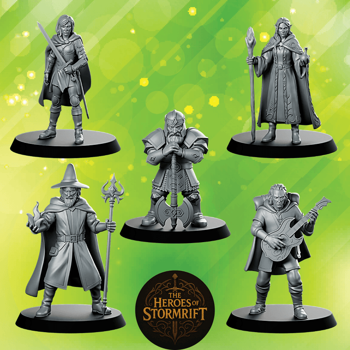 The Heroes of Stormrift – Legendary Fantasy Miniature Set